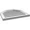 Ekena Millwork Octagonal Top Surface Mount PVC Gable Vent w/ 2"W x 1-1/2"P Brickmould Frame, 22"W x 20"H GVPOT22X2002SF - alternate 2